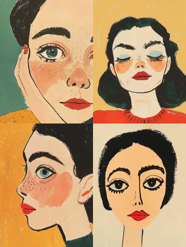 Vintage Pop Art Portrait