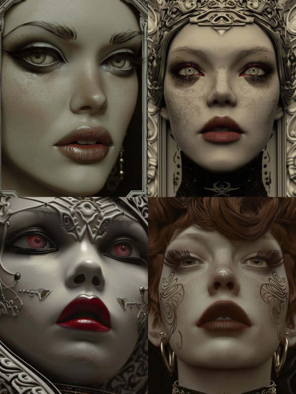 Ethereal Porcelain Gaze