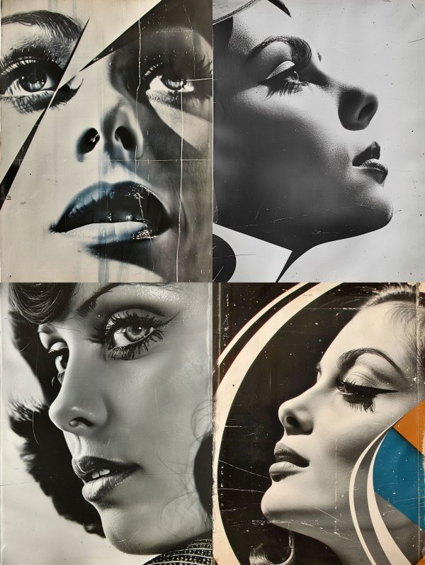 Fragmented Noir Beauty Portrait