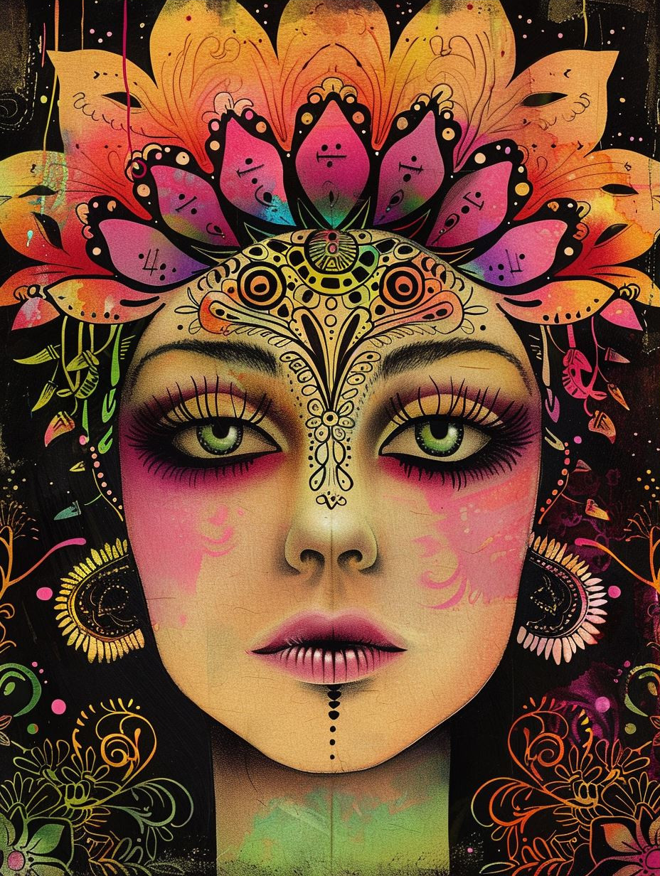 Floral Melancholy in Cosmic Night