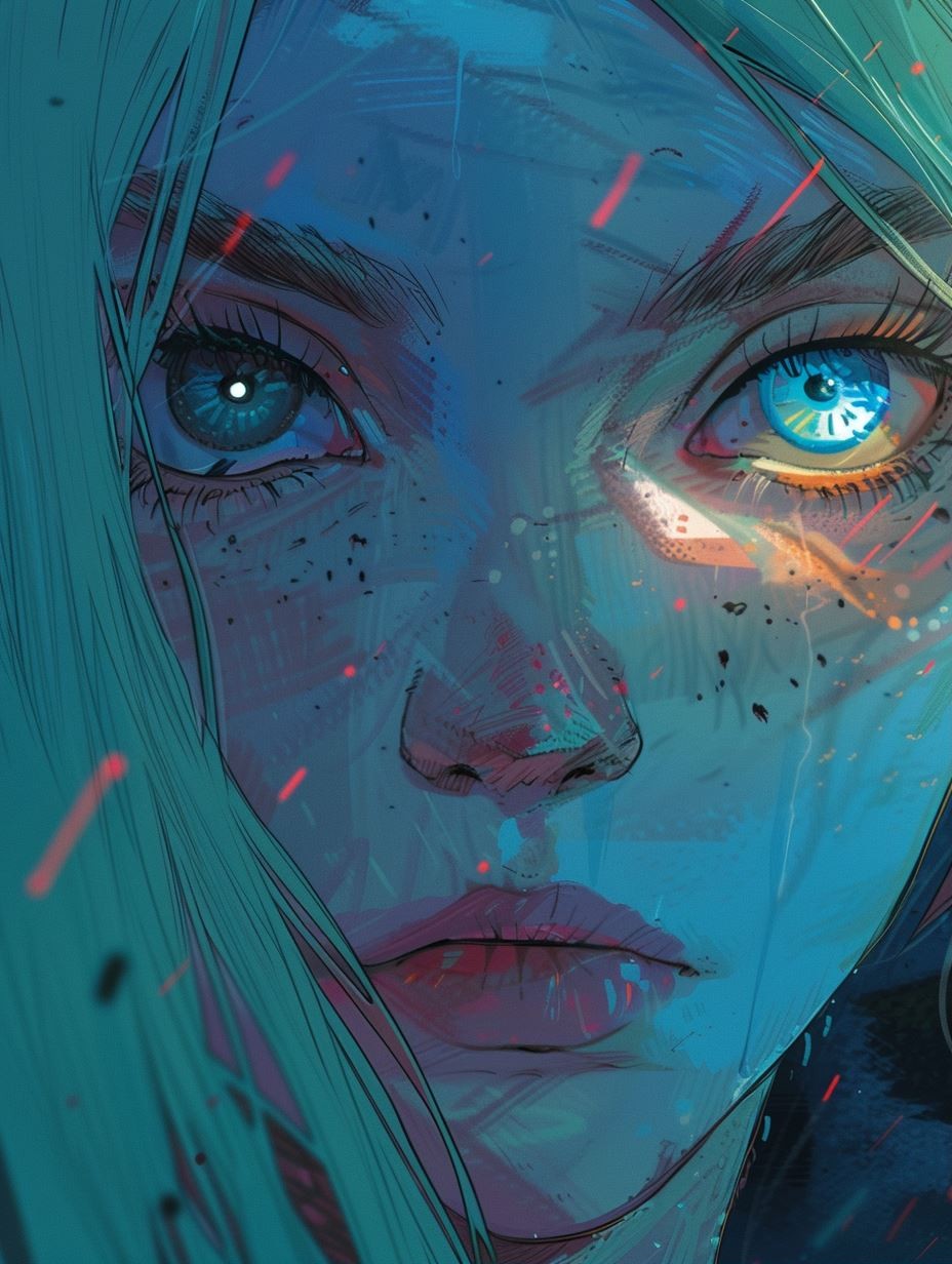 Cybernetic Azure Gaze - Image 1