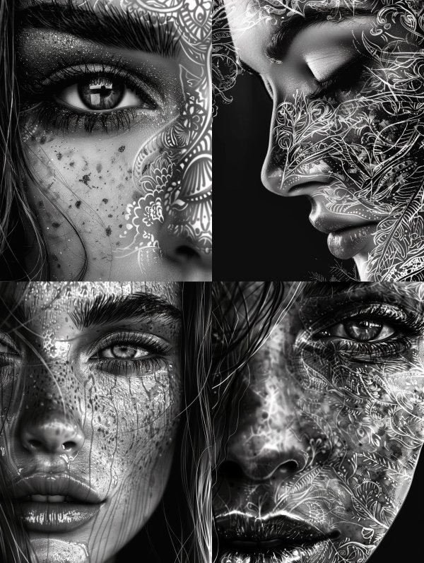 Monochrome Mystic Gaze