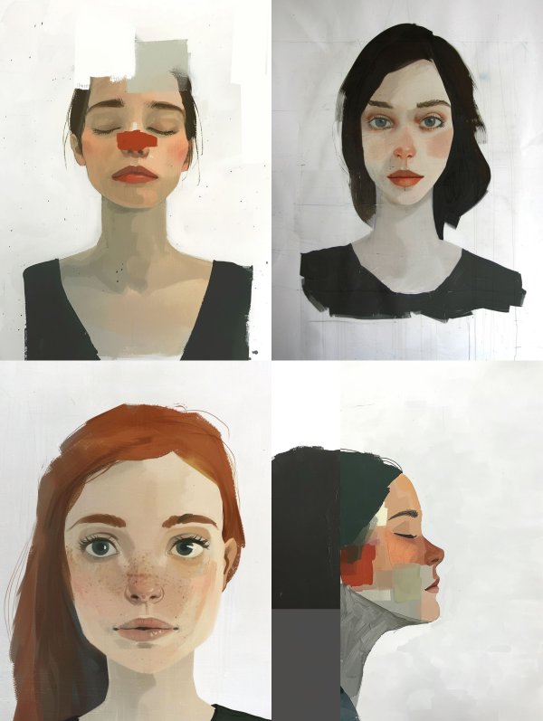 Abstract Serenity in Red