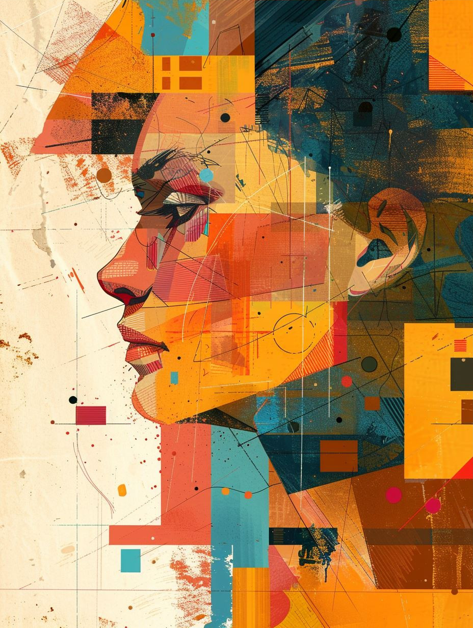 Fragmented Soul Geometric Portrait