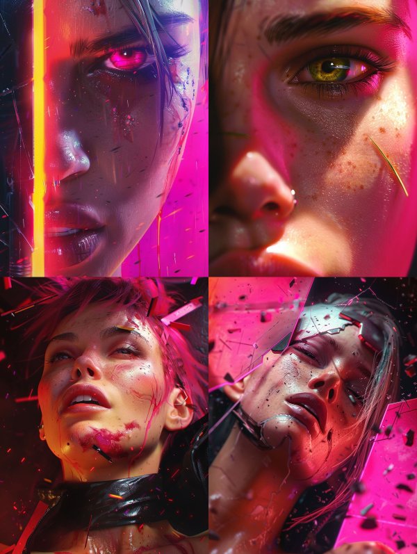 Neon Cyberpunk Gaze