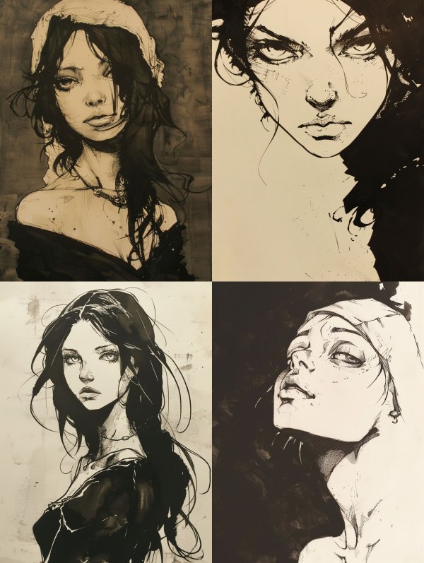 Ink Noir Portrait