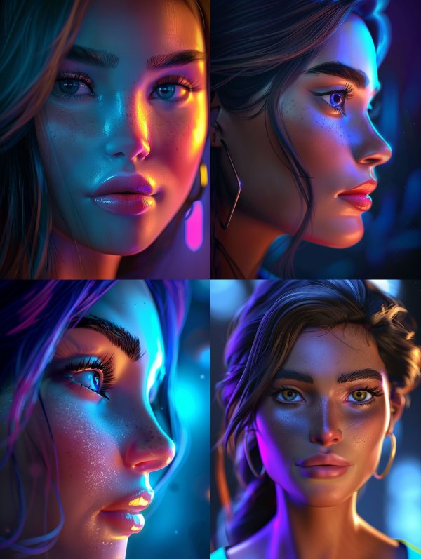 Neon Glow Portrait