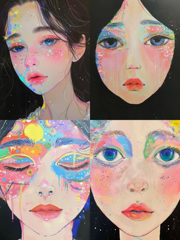 Ethereal Prism Portrait Art