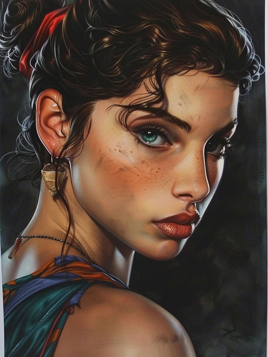 Ethereal Gaze in Golden Light