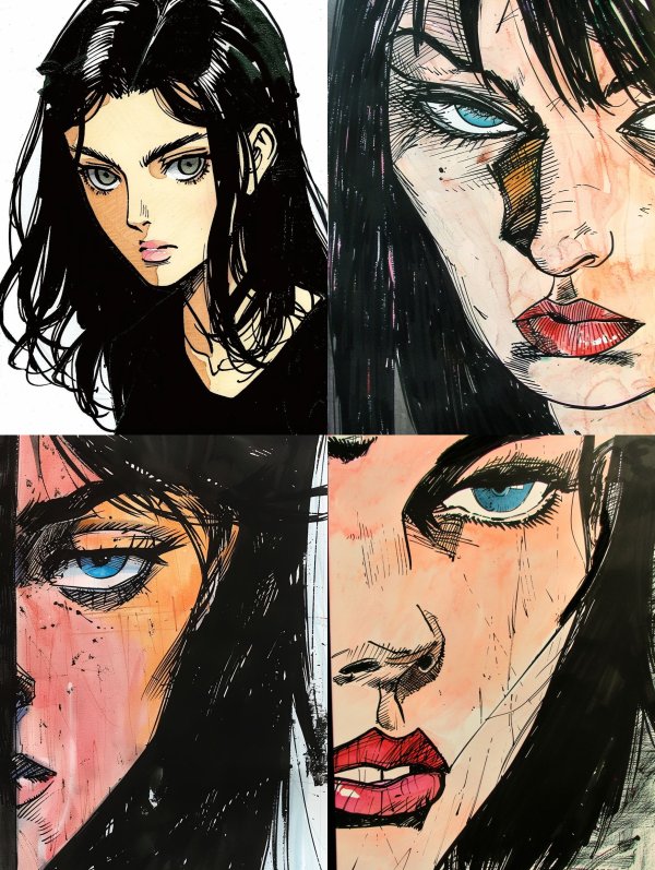 Moody Noir Manga Portrait