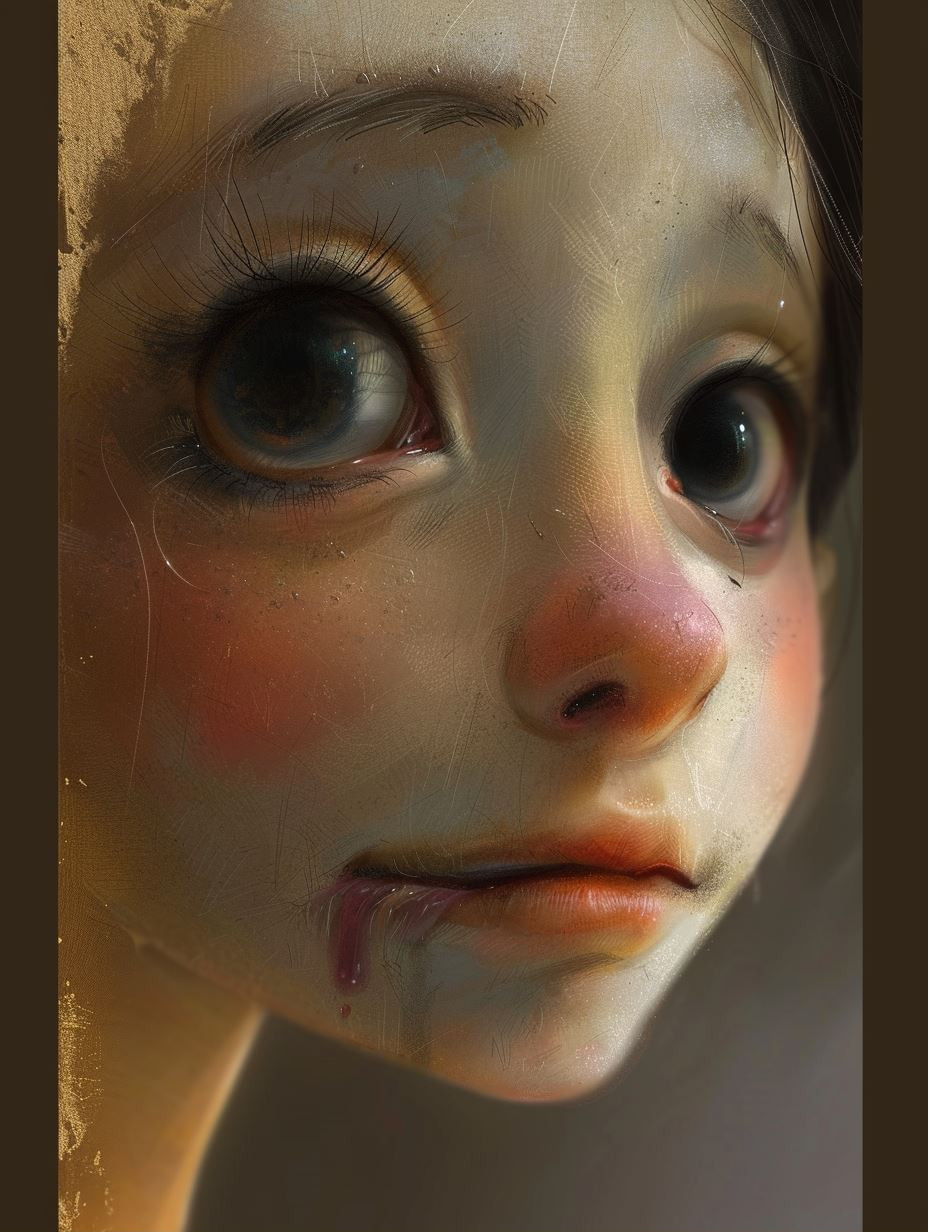 Ethereal Gaze of Golden Light