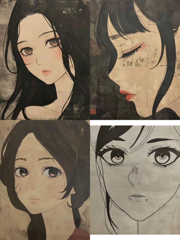 Melancholy Anime Portrait Studies