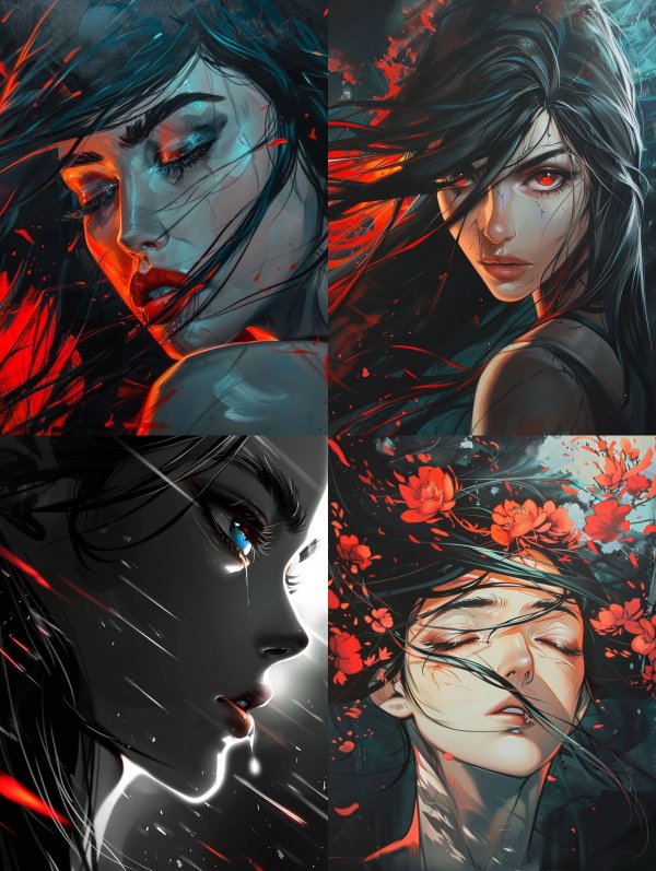 Neon Ember Cinematic Portrait