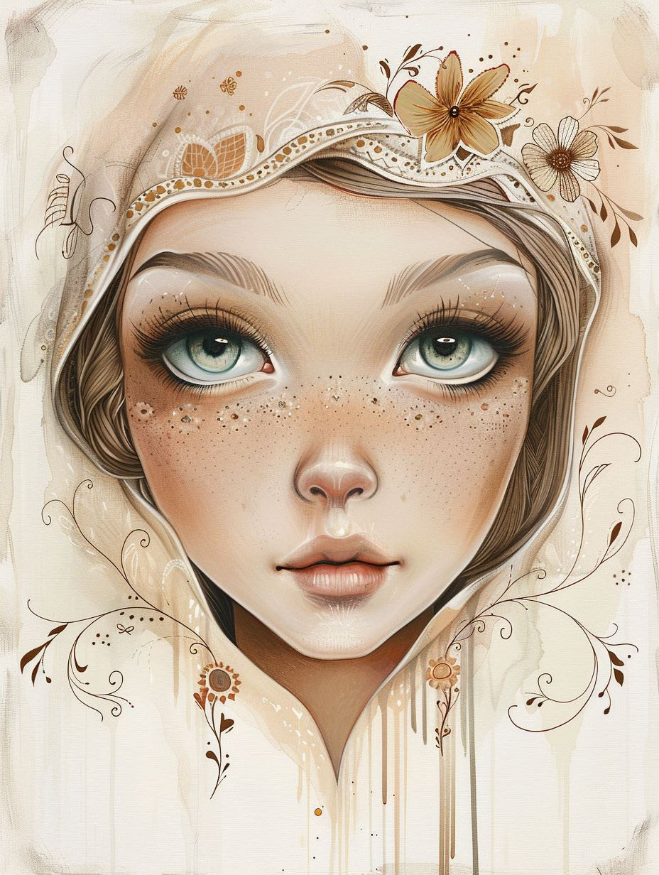 Ethereal Gaze in Earthy Tones