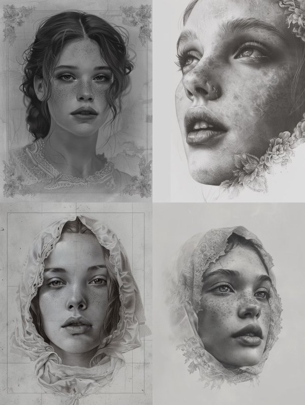 Ethereal Charcoal Portrait Studies