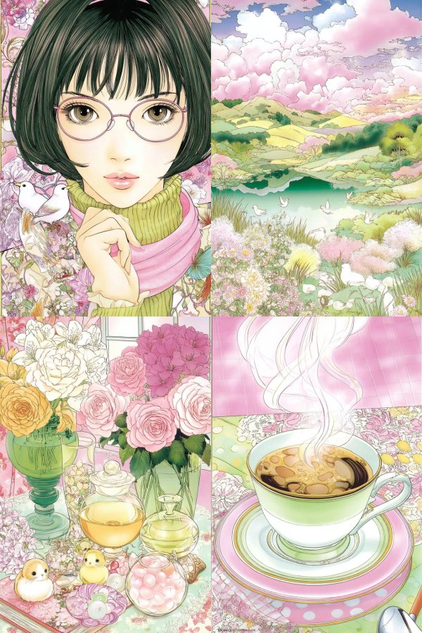 Floral Anime Elegance