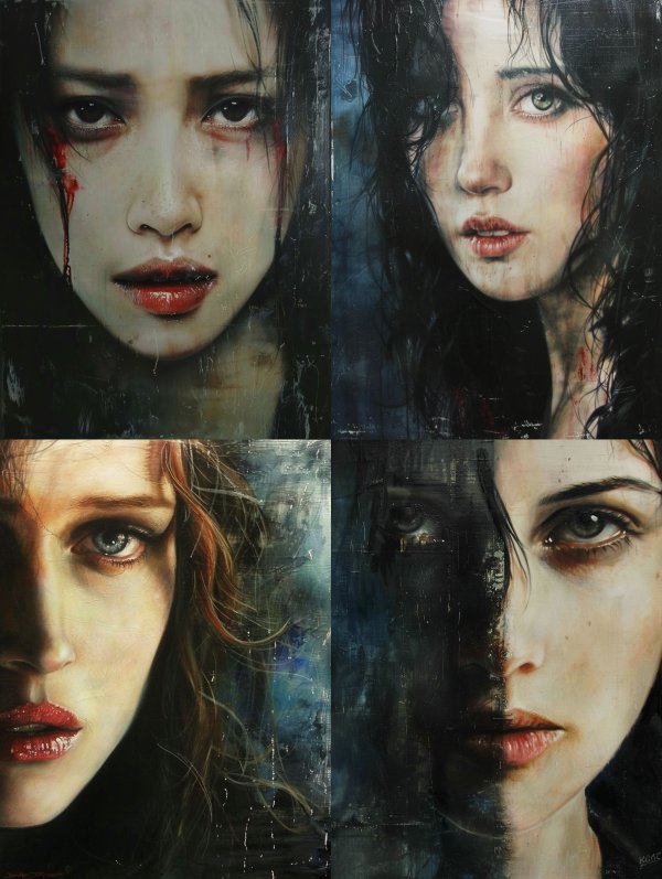 Haunting Gaze of Silent Sorrow