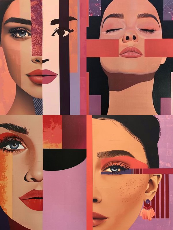 Fragmented Feminine Elegance