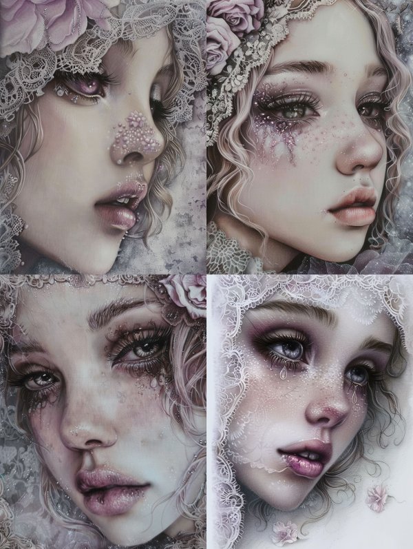 Ethereal Lace and Pearl Dream