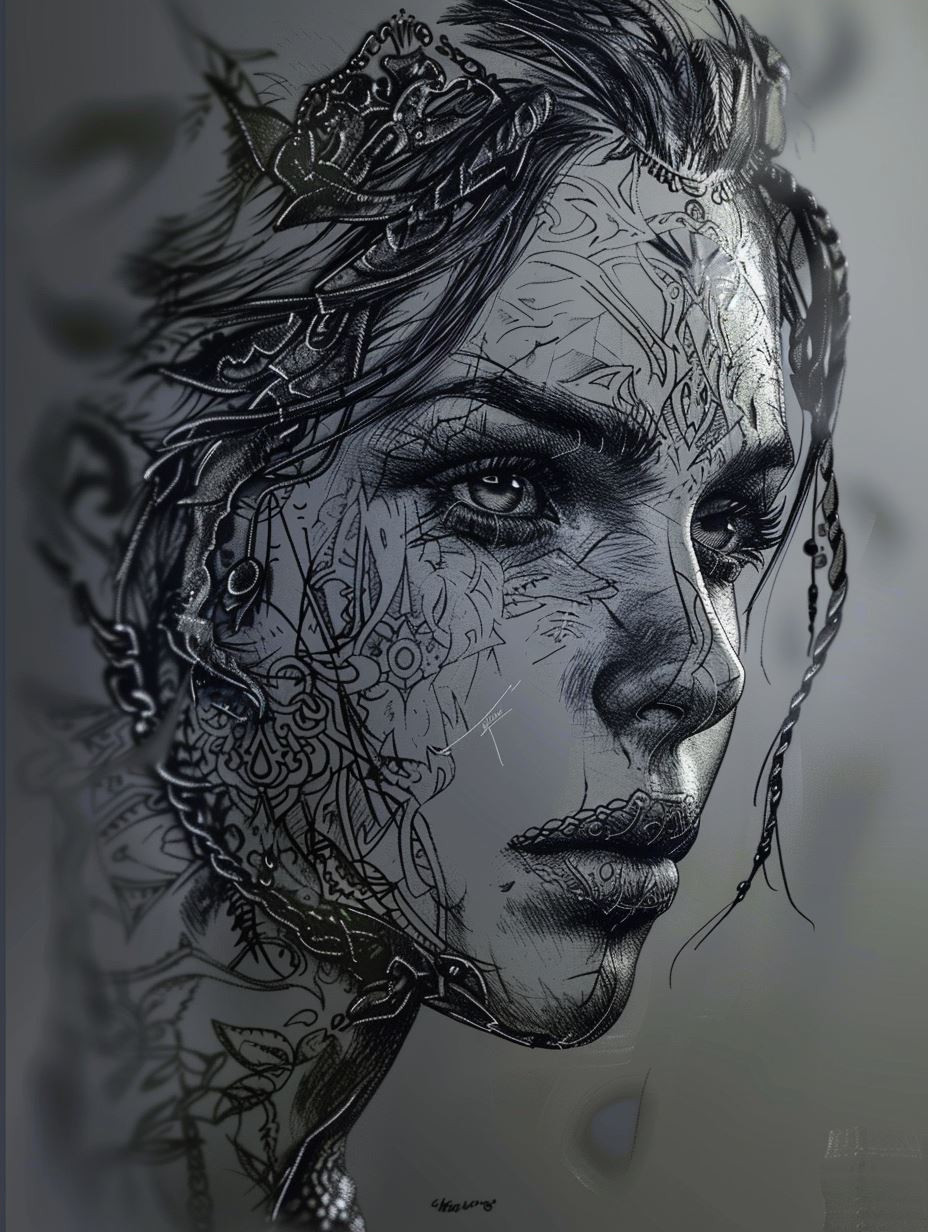 Gilded Fragments of Dark Elegance