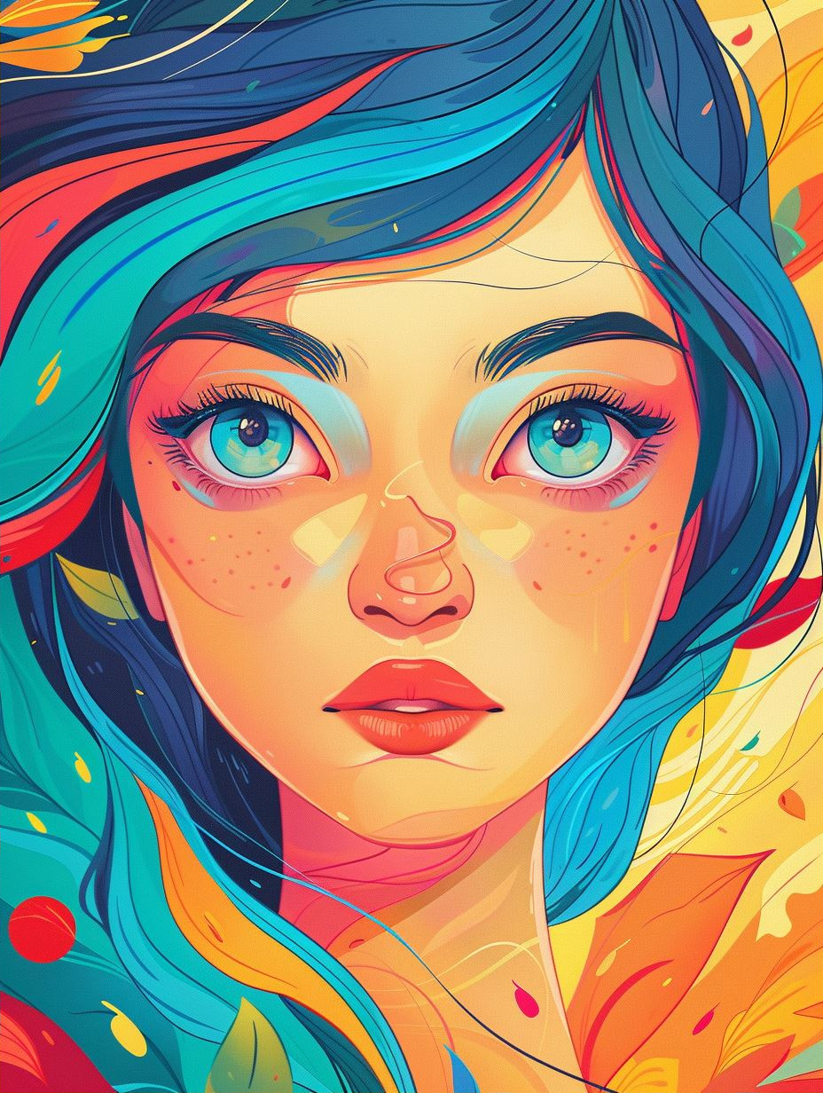 Prismatic Fluidity Portrait Study