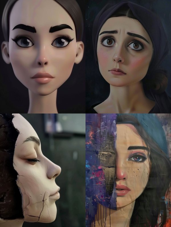 Hyper Realistic Digital Doll Portrait