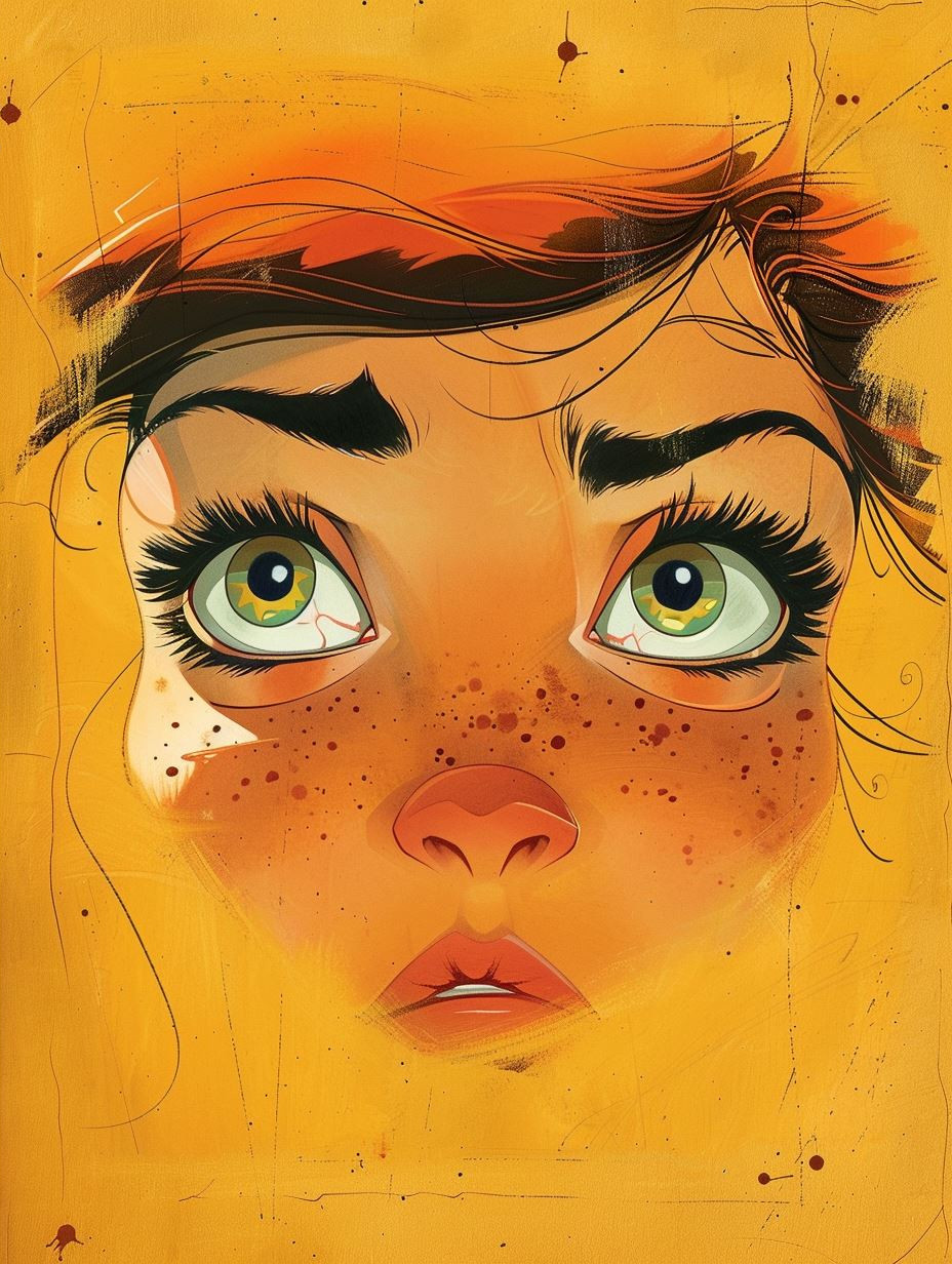 Sun-Kissed Freckled Portrait Art