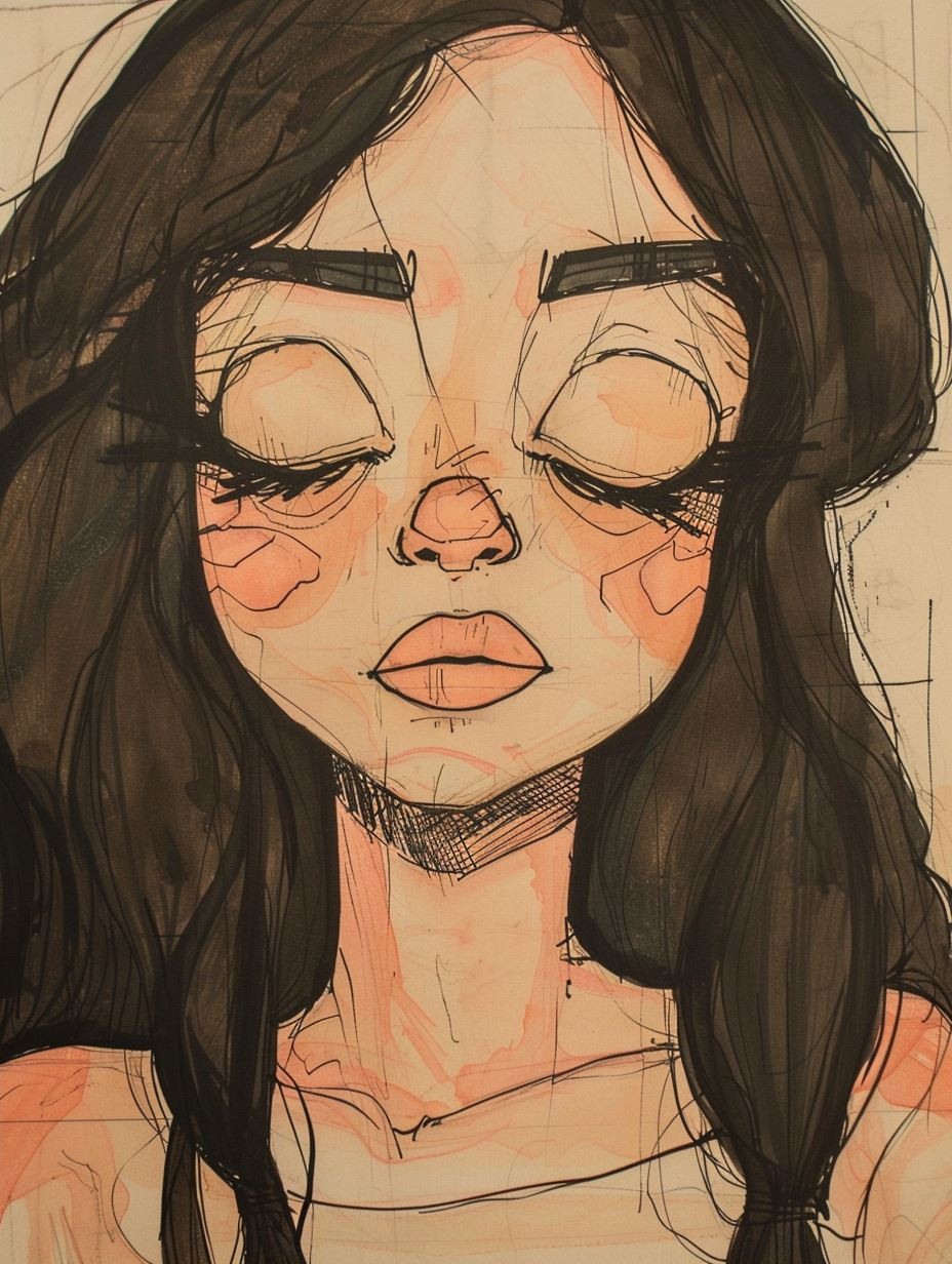 Rustic Ink Portrait