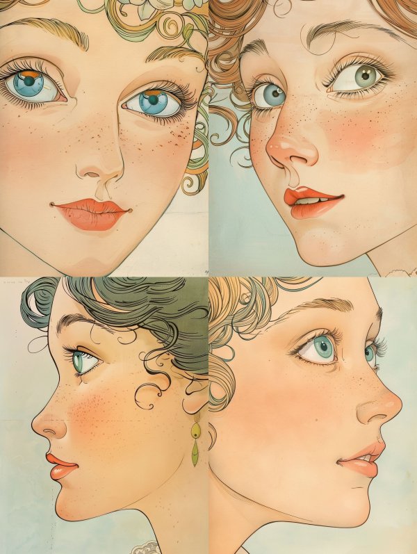 Ethereal Art Nouveau Portrait