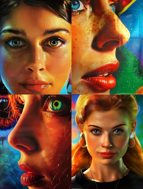 Prismatic Glow Portrait Study