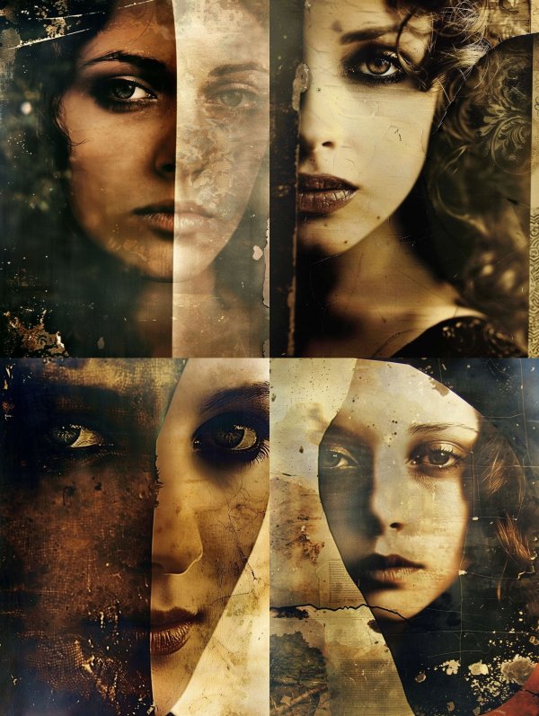 Vintage Ethereal Grunge Portrait