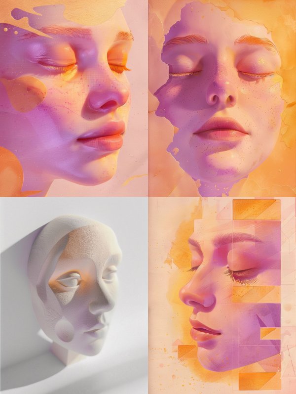 Ethereal Neon Dream Portrait