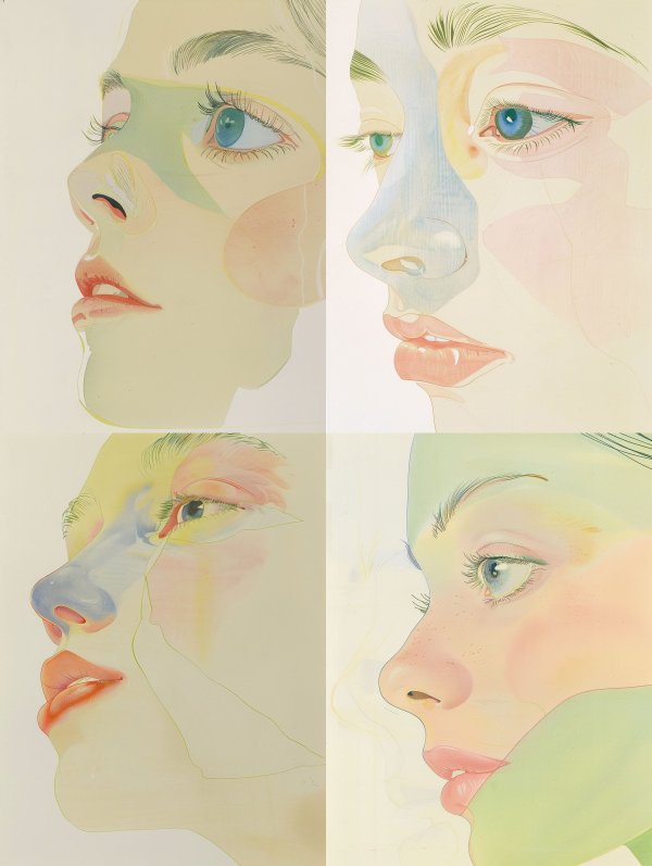 Ethereal Pastel Portrait Study