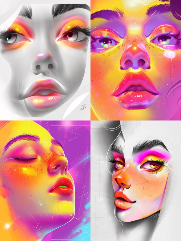 Neon Glow Ethereal Portrait