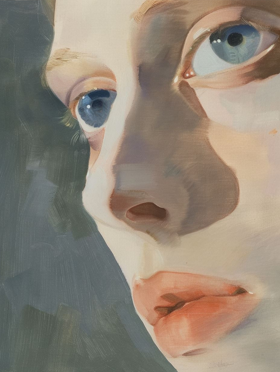 Serene Gaze in Soft Light