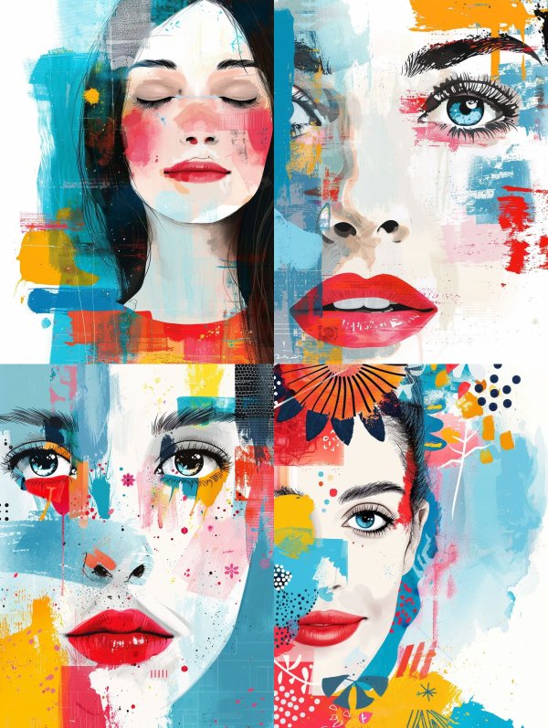 Abstract Ethereal Portrait in Color