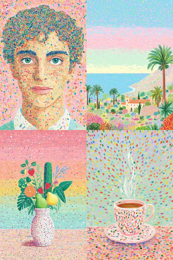 Prismatic Pointillism Portrait