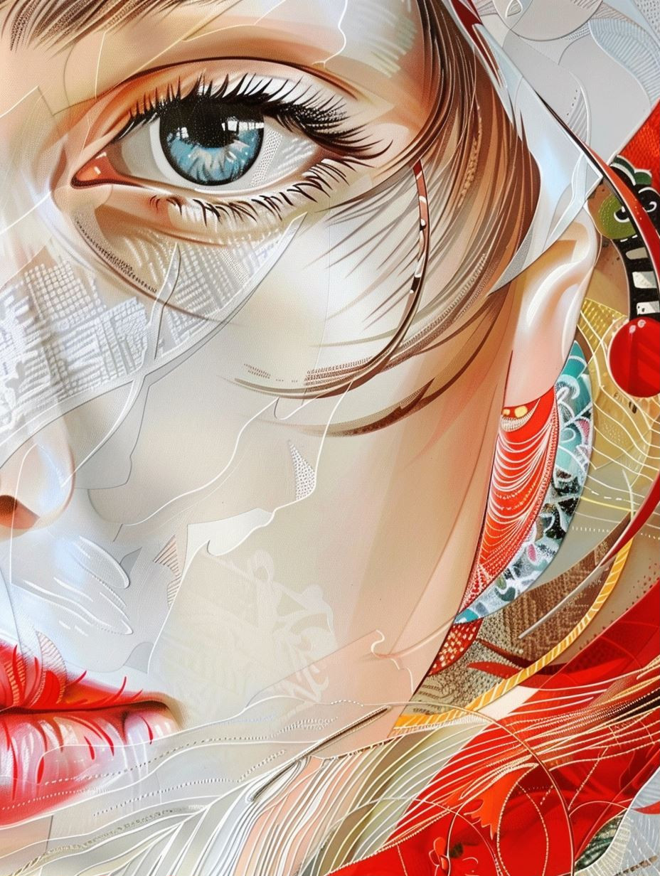 Futuristic Digital Glass Portrait