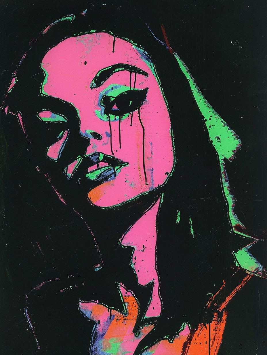 Noir Halftone Gothic Portrait