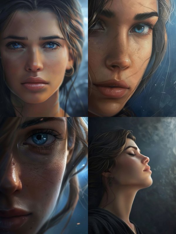 Azure Gaze Ethereal Portrait