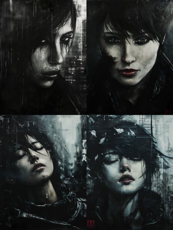Melancholy Rain Through Glass