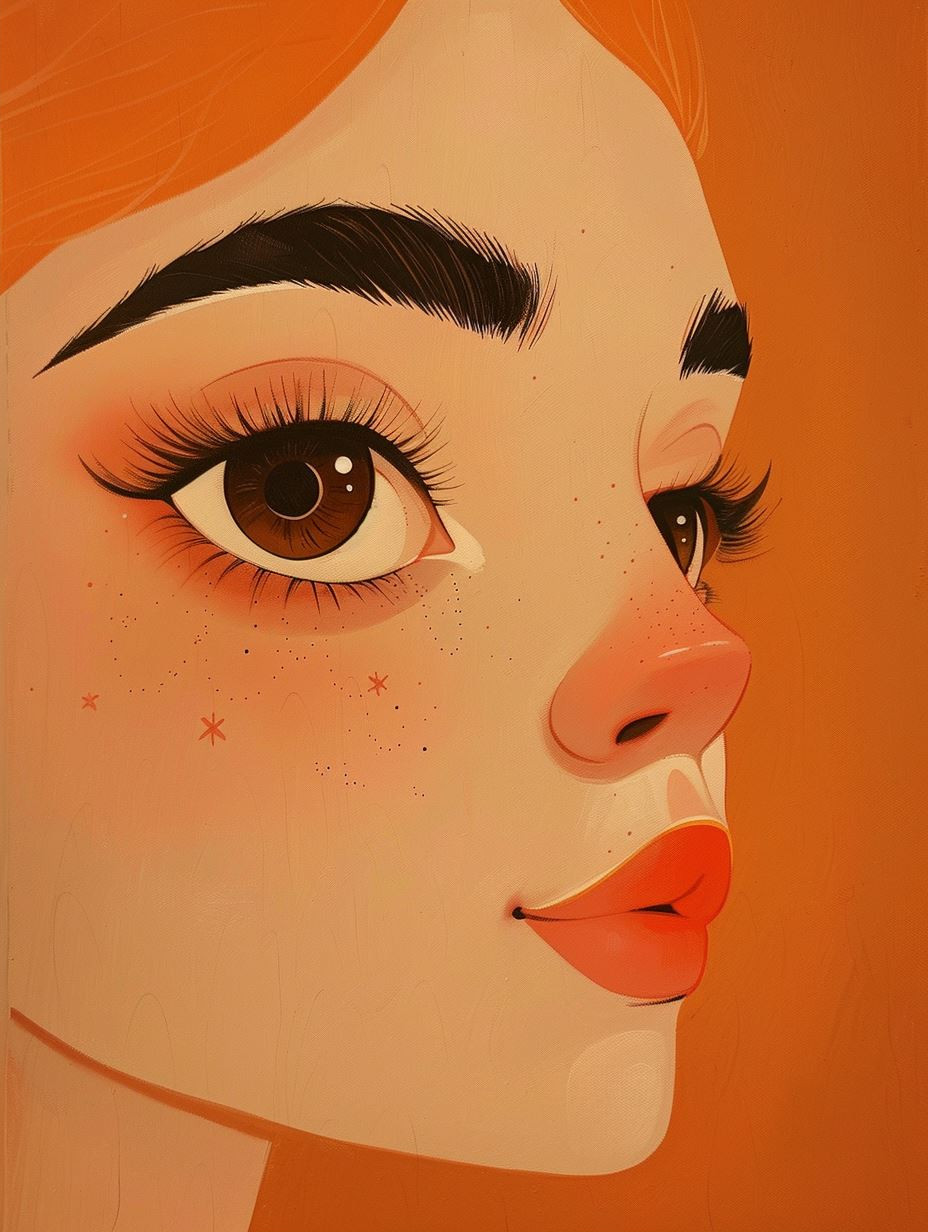 Whimsical Vintage Stylized Portrait