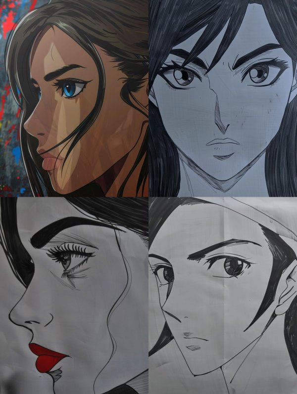 Azure Gaze Digital Art