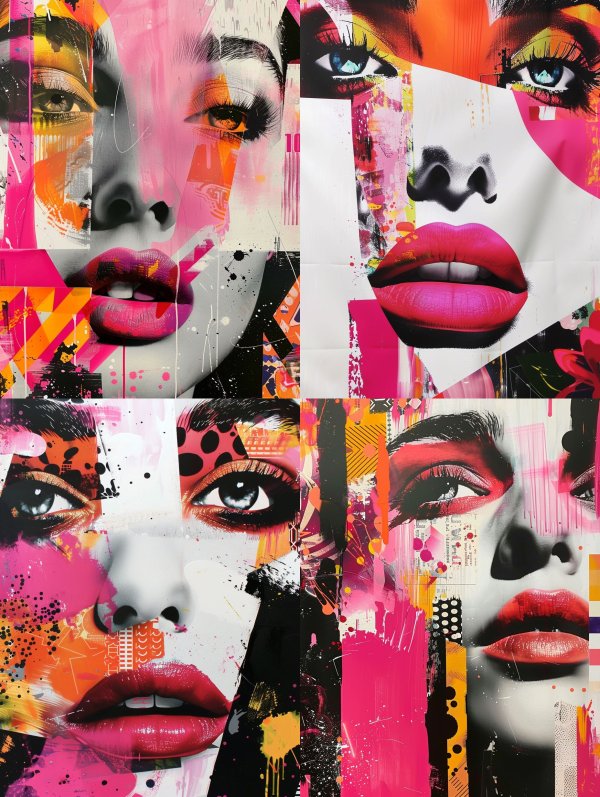 Neon Fragmented Muse