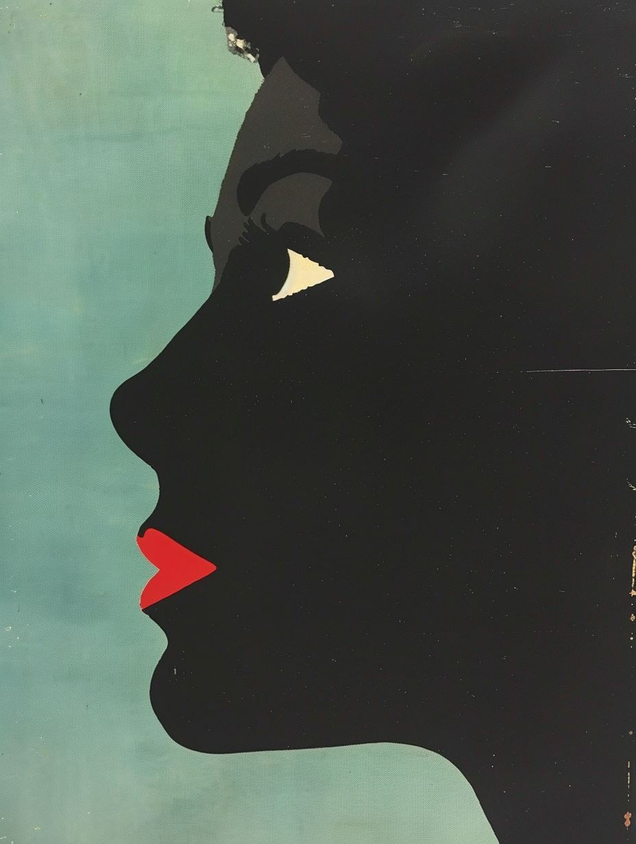 Bold Minimalist Silhouette Portrait