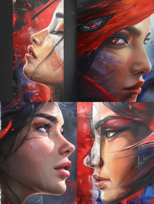 Crimson Passion Portrait