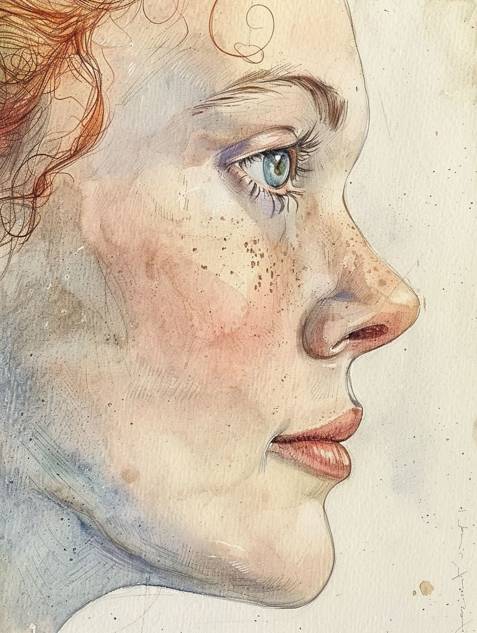 Sun Kissed Watercolor Gaze - Image 4