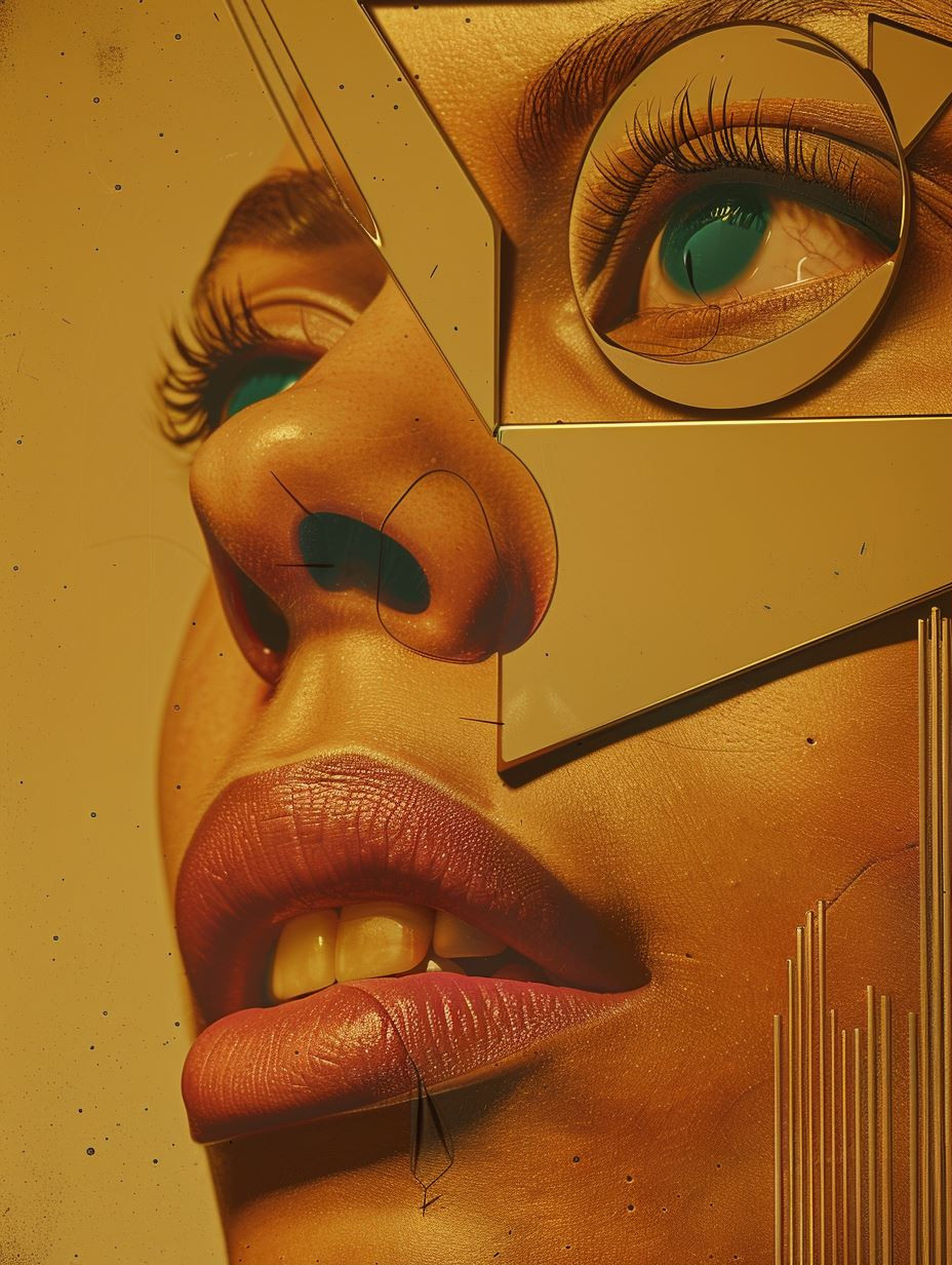 Fragmented Golden Gaze