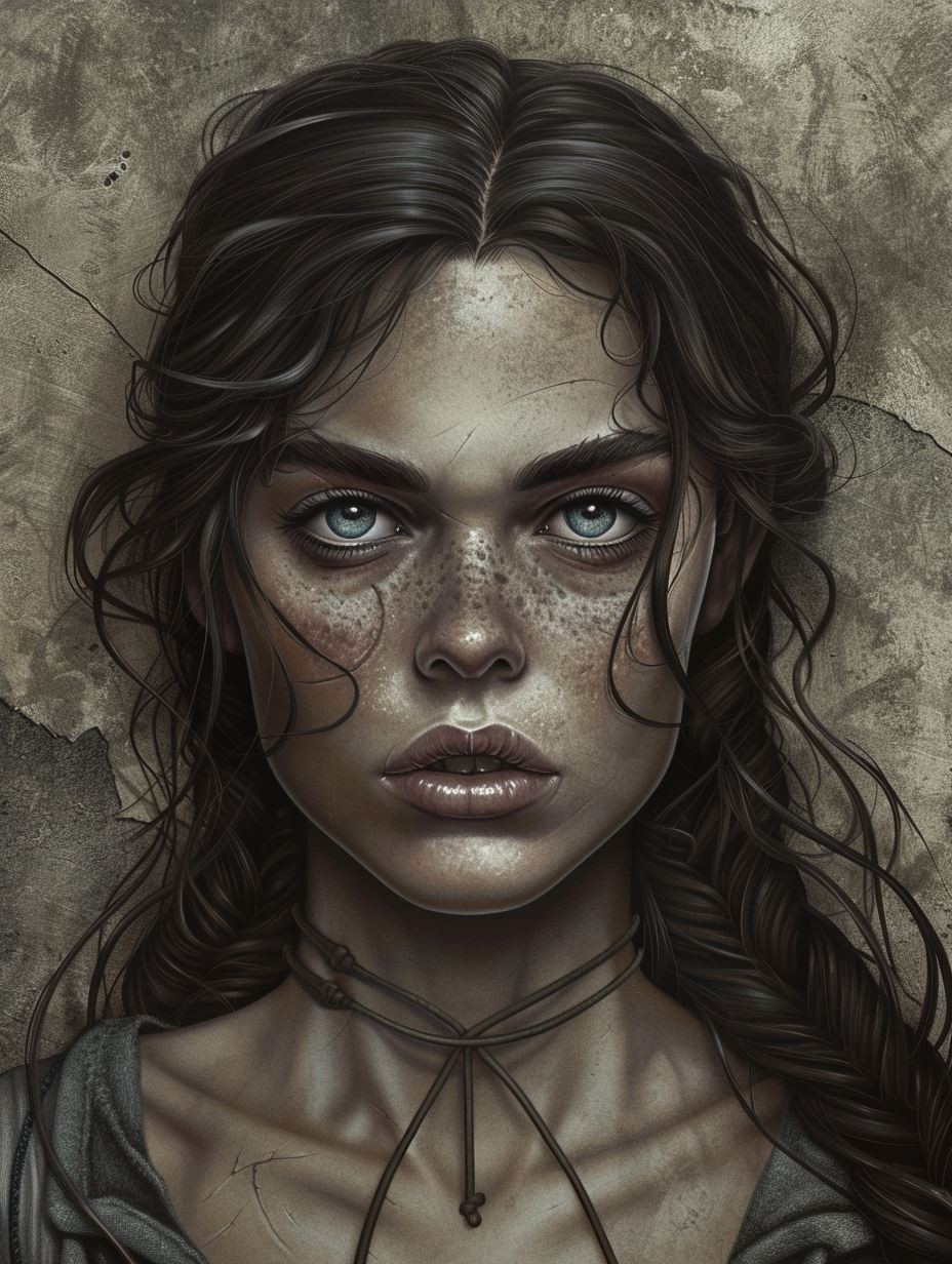 Hyper-Realistic Freckled Portrait Study