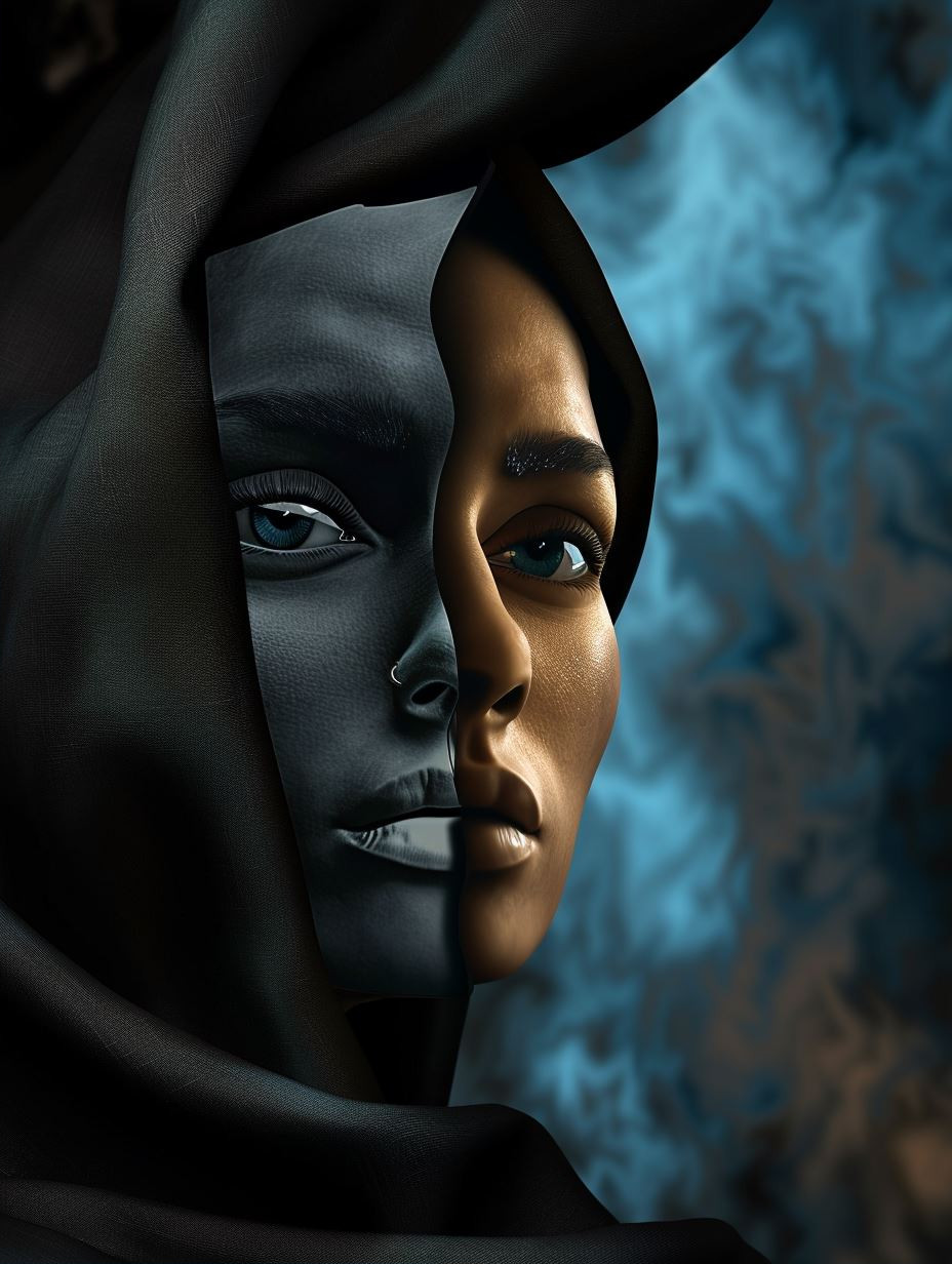 Ethereal Gaze in Cosmic Mist
